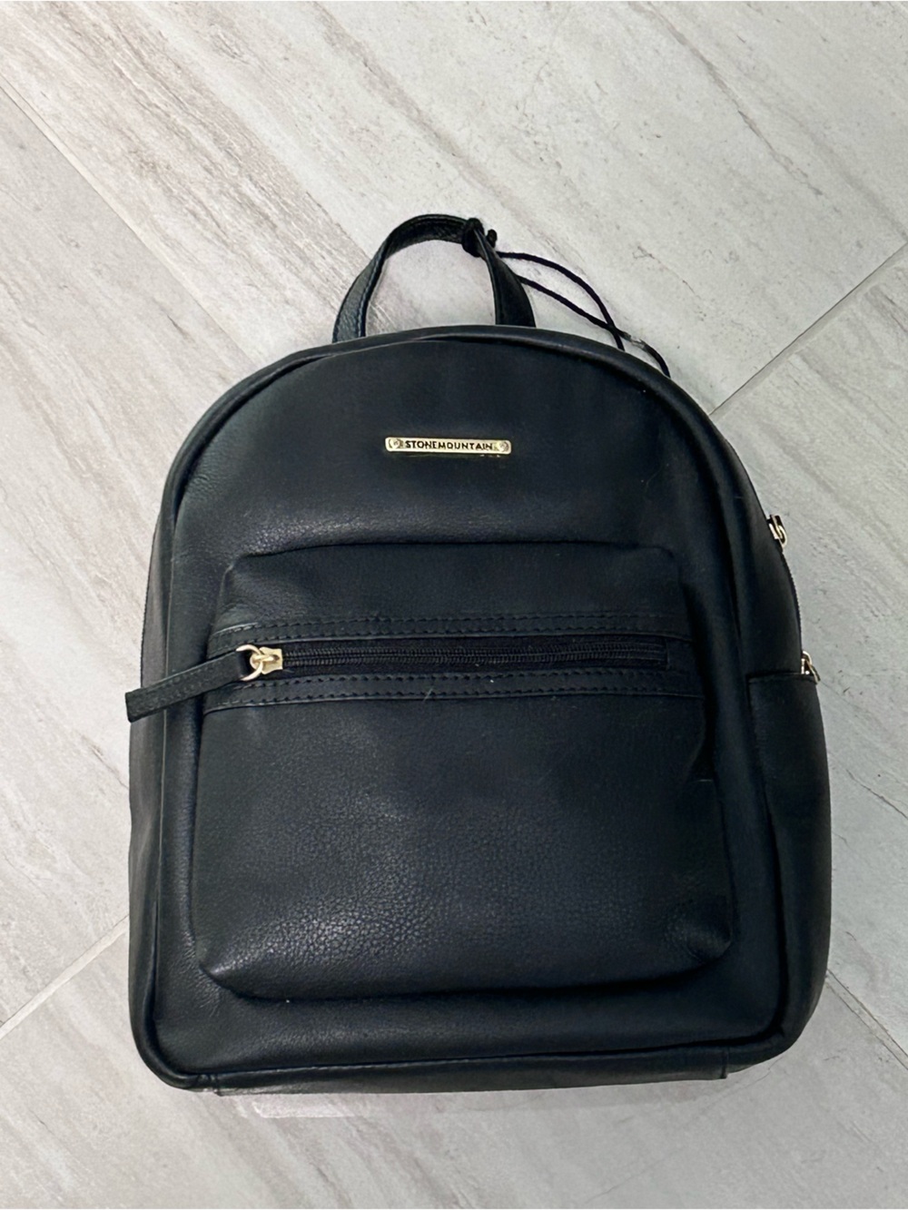 Stone Mountain Accessories Black Leatherette Men’s Backpack